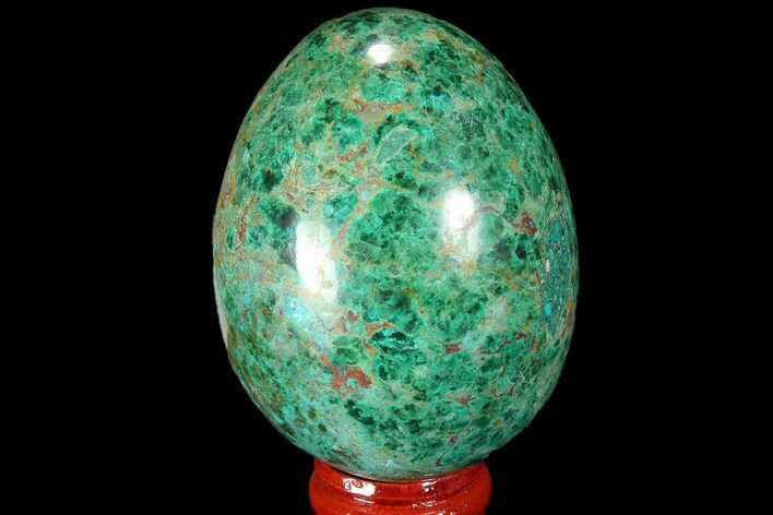 Polished Chrysocolla & Malachite Egg - Peru #99472